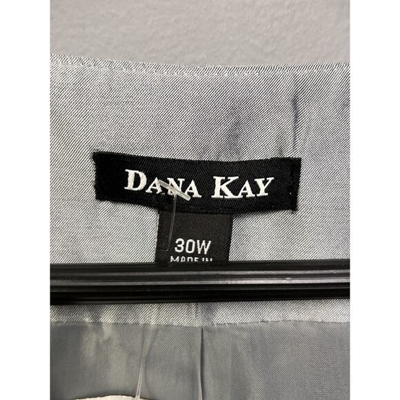 Dana‎ Kay Button Down Womens Plus Size 30W Jacket Metallic Gray Rhinestone NEW - Picture 4 of 8